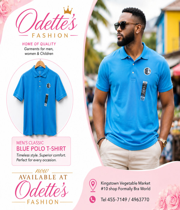 Men's Ocean Blue Polo Shirt