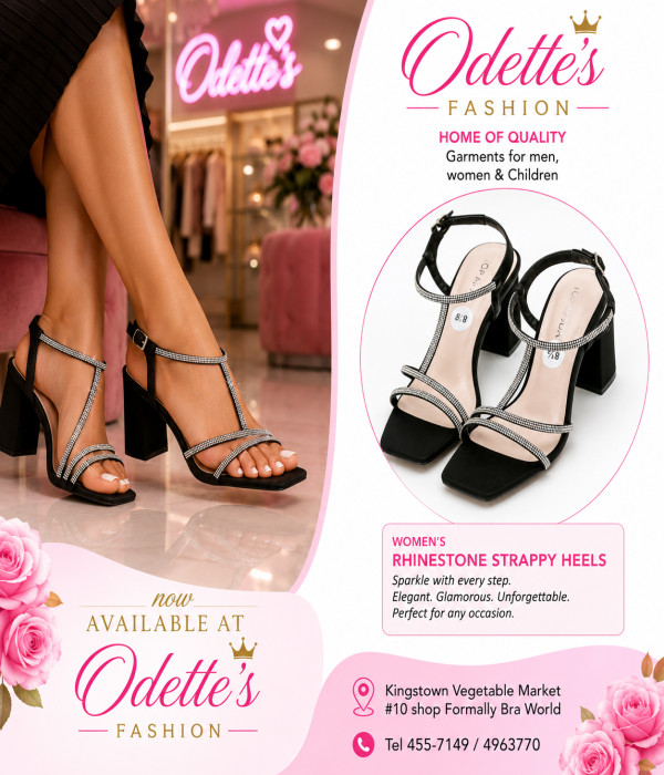 Midnight Glam Rhinestone Heels