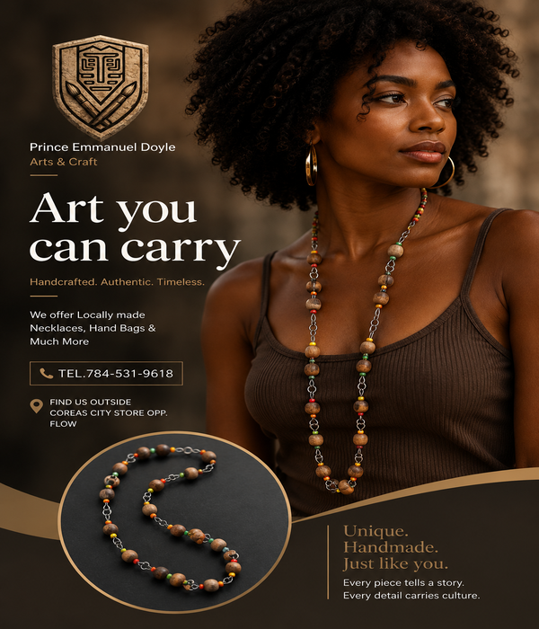 Natural Wood Bead Chain Necklace