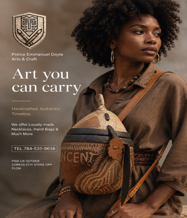 Traditional Engraved Calabash Shoulder Bag