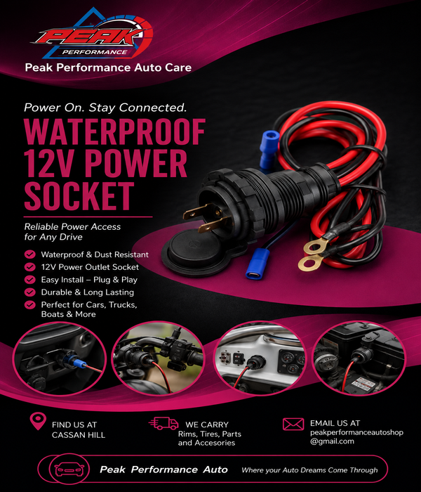 Waterproof 12V Power Socket