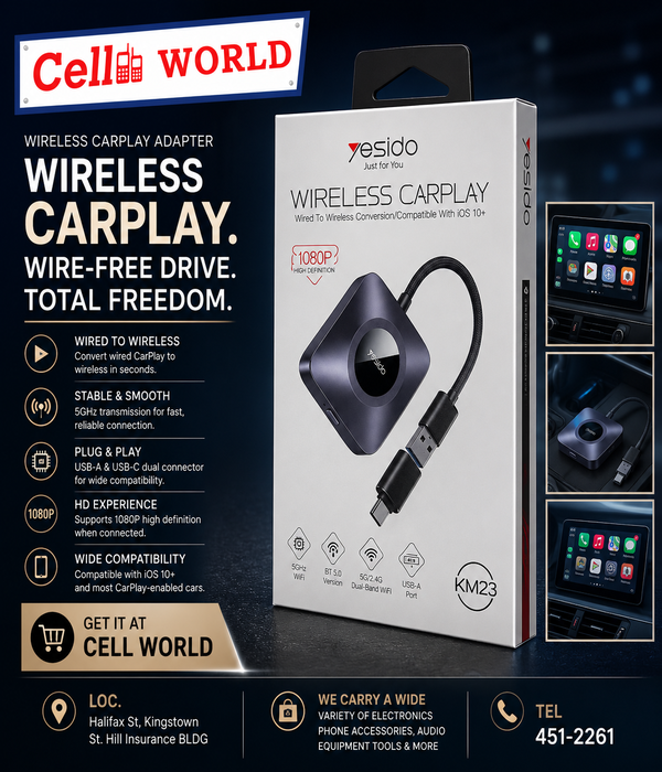 Yesido Wireless CarPlay Adapter (KM23)