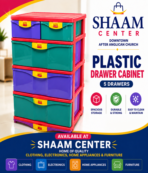 5-Drawer Plastic Storage Cabinet
