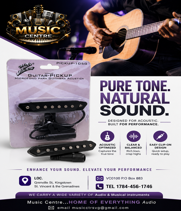 Acoustic Guitar Soundhole Pickup with 6-Pole Magnetic Pickup