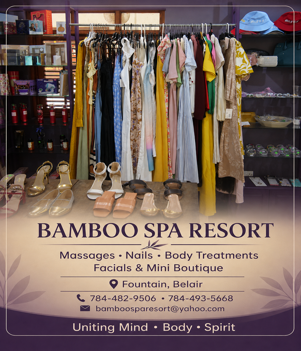 Bamboo Spa Resort Women's Clothing Rack & Boutique Accessories Display
