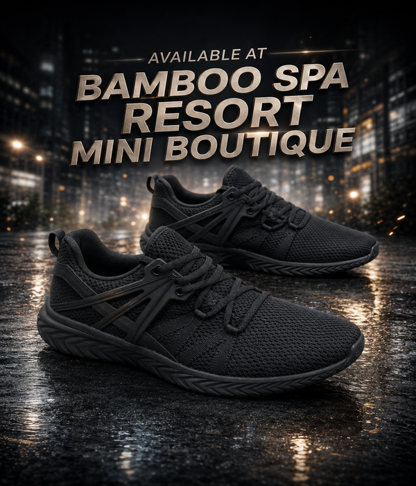 Black Knit Running Sneakers
