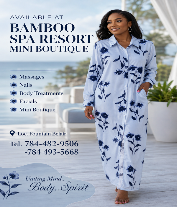 Blue Floral Maxi Shirt Dress