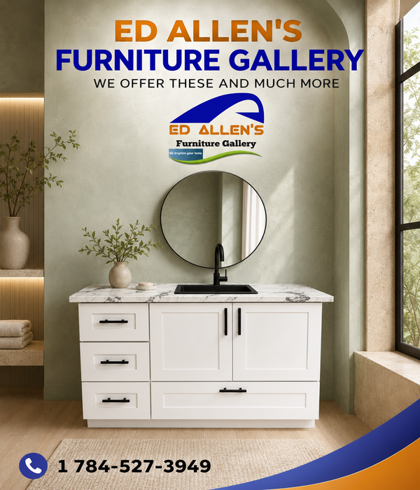 EAF Bathroom Vanity Cabinet with Round Mirror