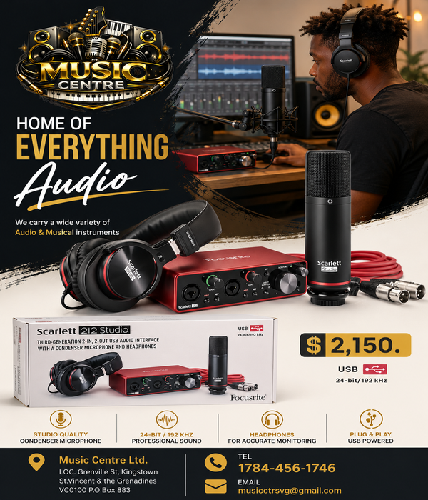 Focusrite Scarlett 2i2 Studio Recording Bundle