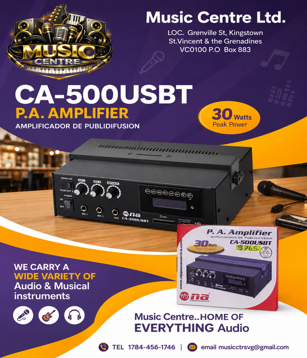 Nippon America CA-500USBT 30W P.A. Amplifier