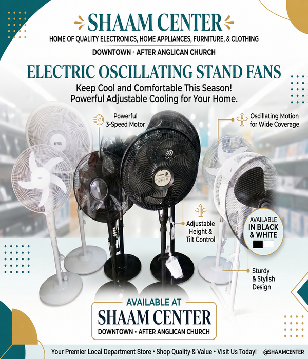 Shaam Center Electric Oscillating Stand Fans Collection