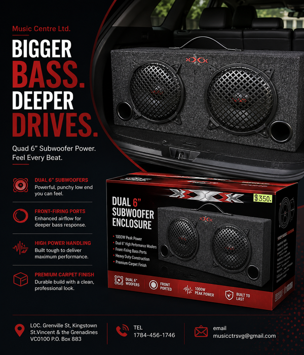 XXX Dual 6'' Subwoofer Enclosure