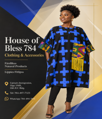 African Print Oversized Kaftan Tunic - Image 1