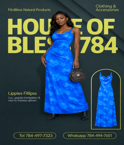 Blue Floral Maxi Dress - Image 1