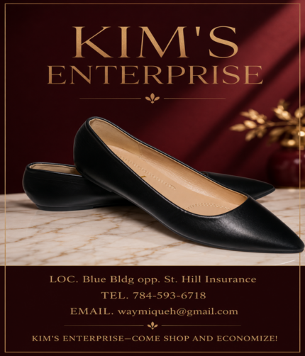 Kim's Enterprise- Black Pointed-Toe Ladies' Ballet Flats - Image 1