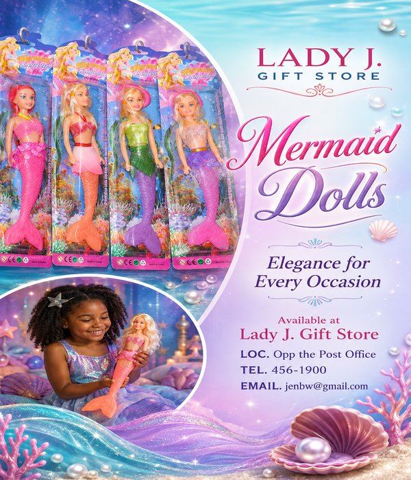 Lady J. Gift Store – Assorted Mermaid Dolls