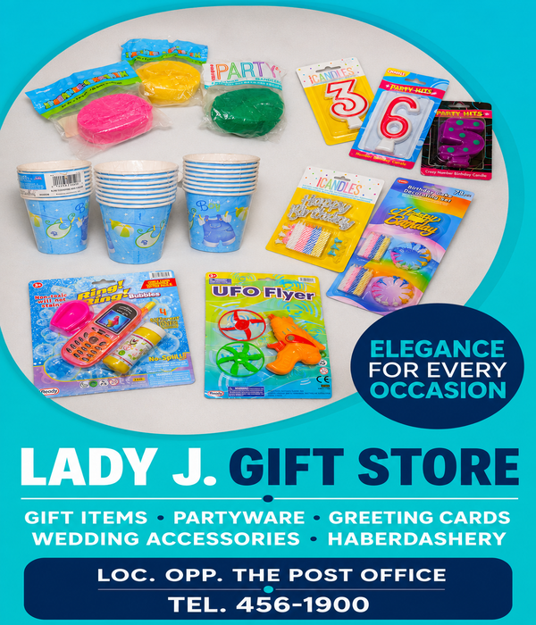 Lady J. Gift Store – Assorted Party Supplies & Fun Toys