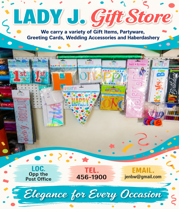 Lady J. Gift Store – Birthday Banners, Sashes & Party Decorations