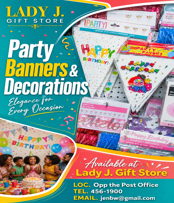 Lady J. Gift Store – Birthday Party Banners & Decorations