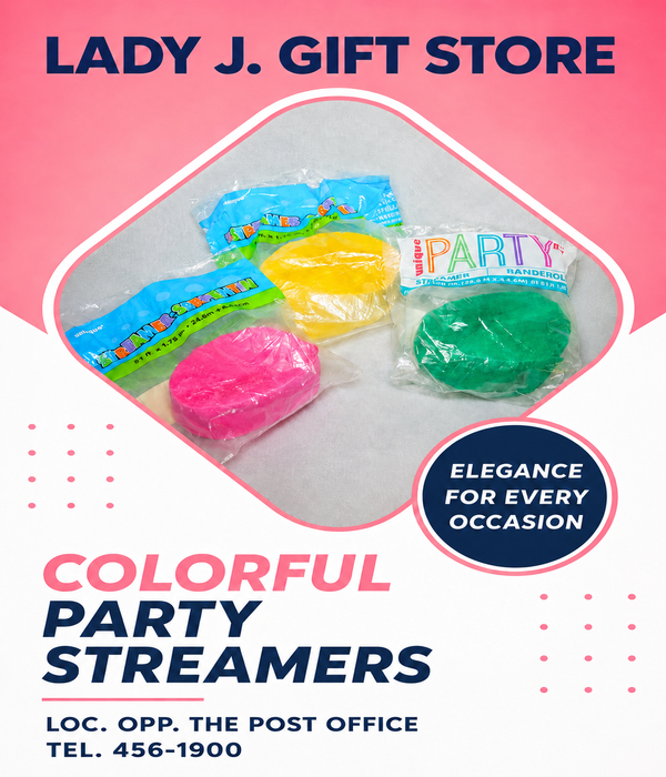 Lady J. Gift Store – Colourful Crepe Party Streamers