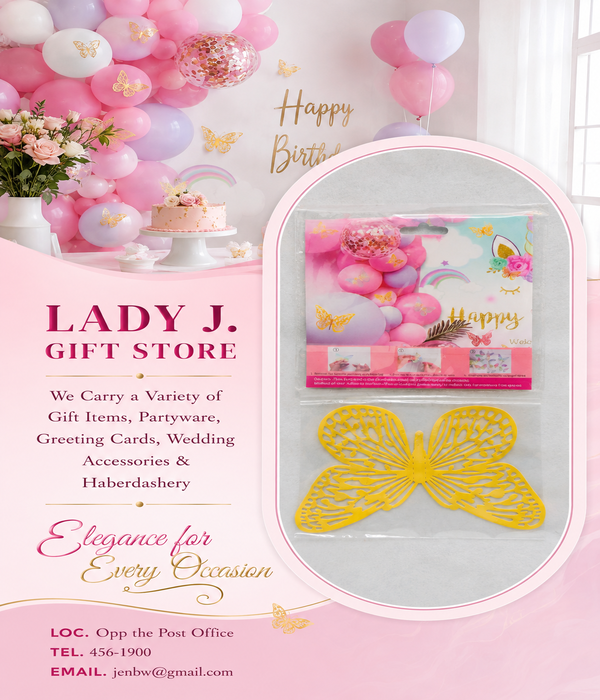 Lady J. Gift Store – Decorative Butterfly Party Decorations