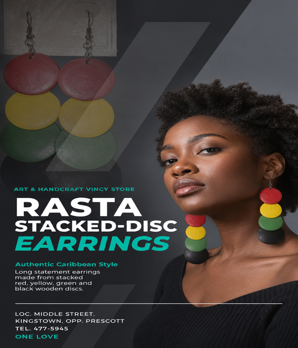 Rasta Stacked-Disc Earrings