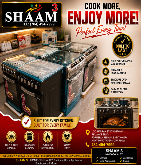 Shaam 3 – Freestanding Gas Cookers with Ovens