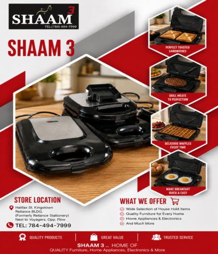 Shaam 3 - Multi-Function Sandwich, Waffle & Breakfast Maker - Image 1