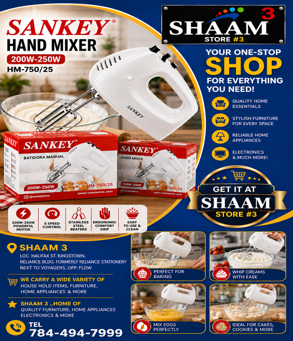 Shaam 3 – Sankey 200W–250W Electric Hand Mixer