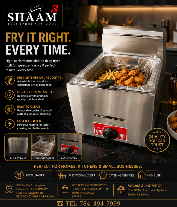 Shaam 3 – Stainless Steel Electric Deep Fryer