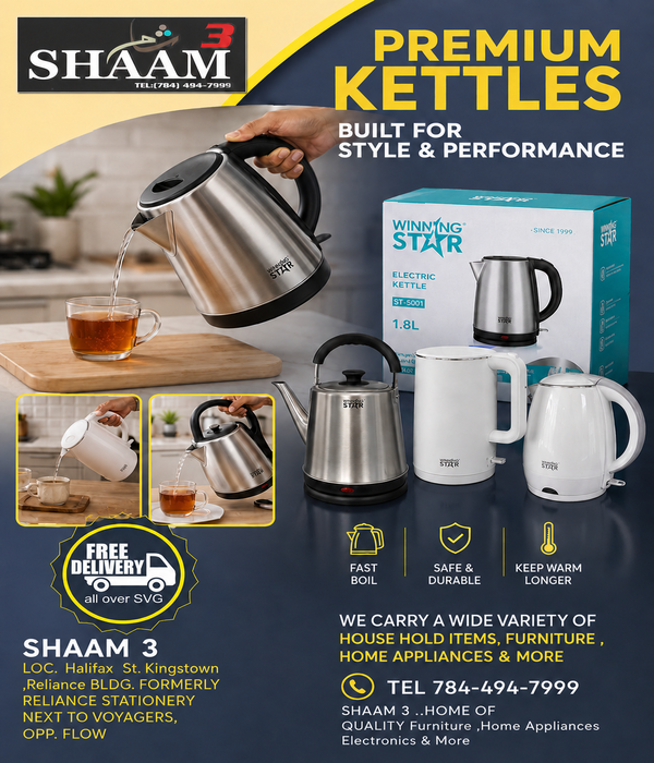 Shaam 3 – Winning Star 1.8L Electric Kettle