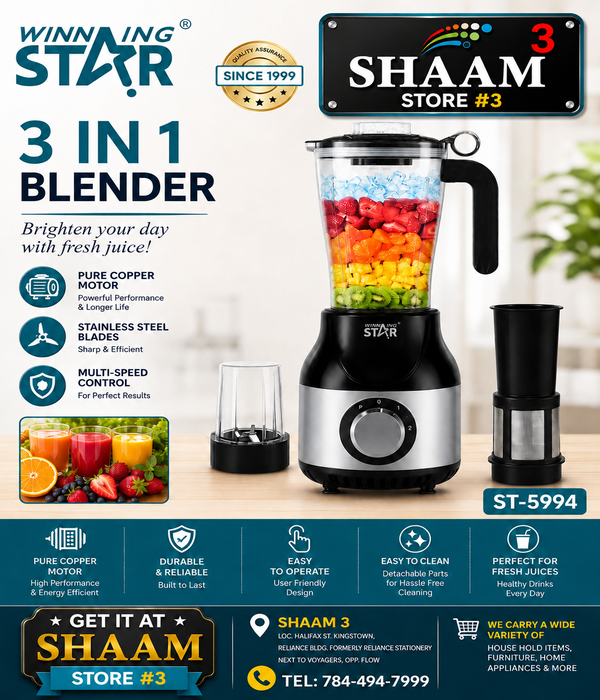 Shaam 3 – Winning Star ST-5994 3-in-1 Blender