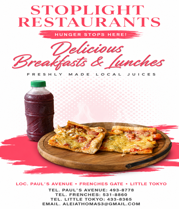 Stoplight Restaurants - Pizza Slices with Fresh Local Juice