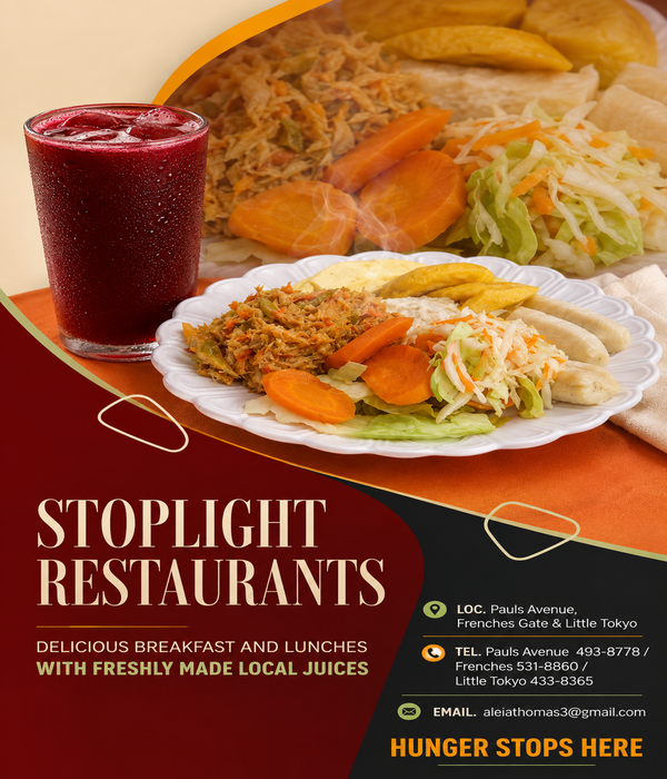 Stoplight Restaurants - Saltfish, Ground Provisions & Fresh Salad Lunch